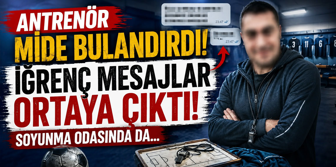 Antrenörden 6 çocuğa taciz! İğrenç mesajları ortaya çıktı, soyunma odasında da...