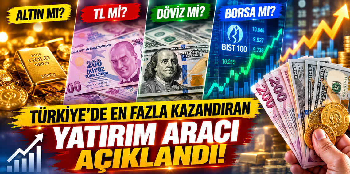 Altın mı, TL mi, döviz mi, borsa mı? Türkiye'de en fazla kazandıran yatırım aracı açıklandı