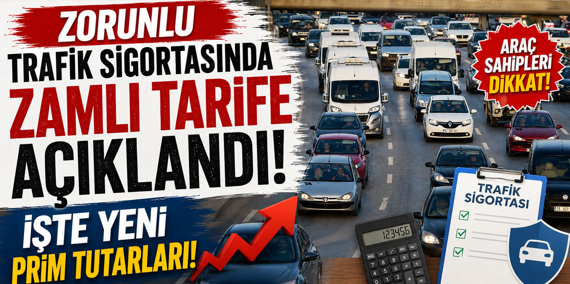 Zorunlu trafik sigortasında zamlı tarife açıklandı: İşte yeni prim tutarları