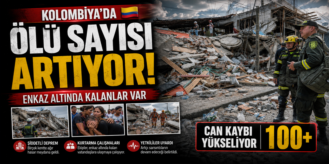 Kolombiya’yı vuran 7.4’lük depremde ölü sayısı 132’ye yükseldi