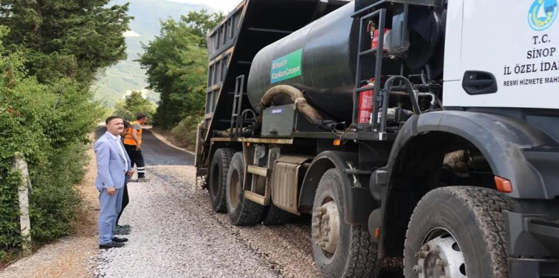 Sinop'ta sathi kaplama çalışmaları
