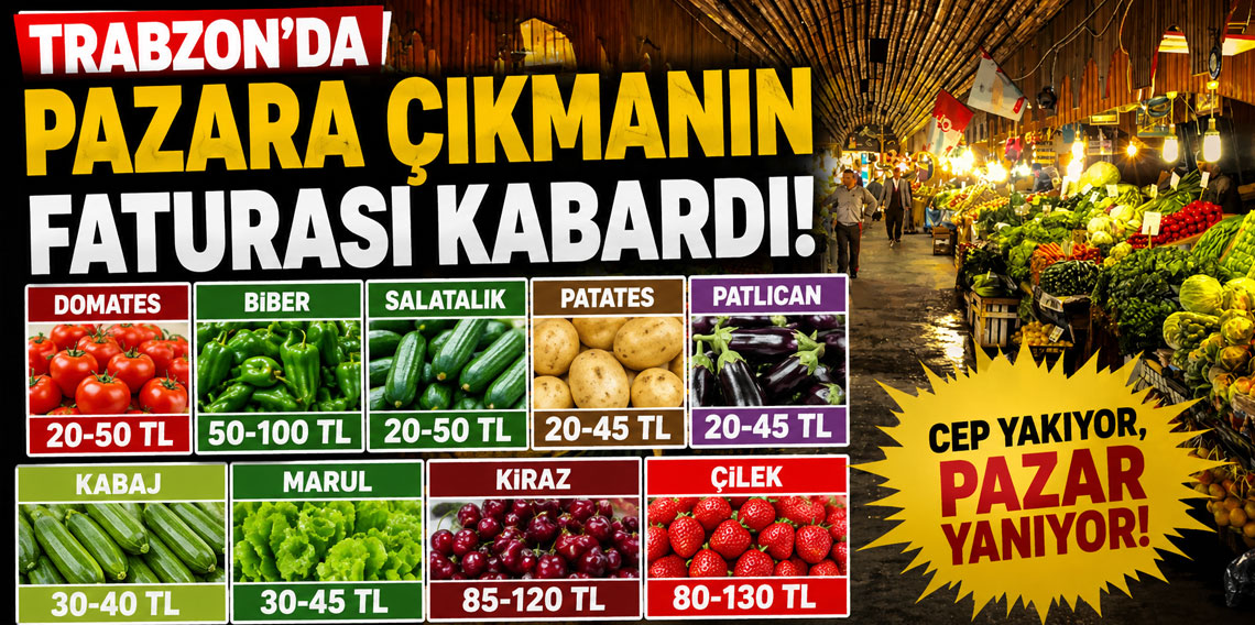 Trabzon’da pazara çıkmanın faturası kabardı! 