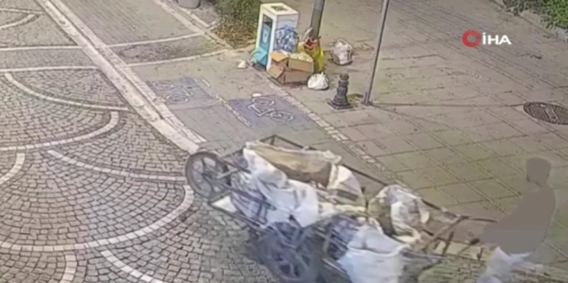 Lüleburgaz’da mazgal hırsızlığı kamerada