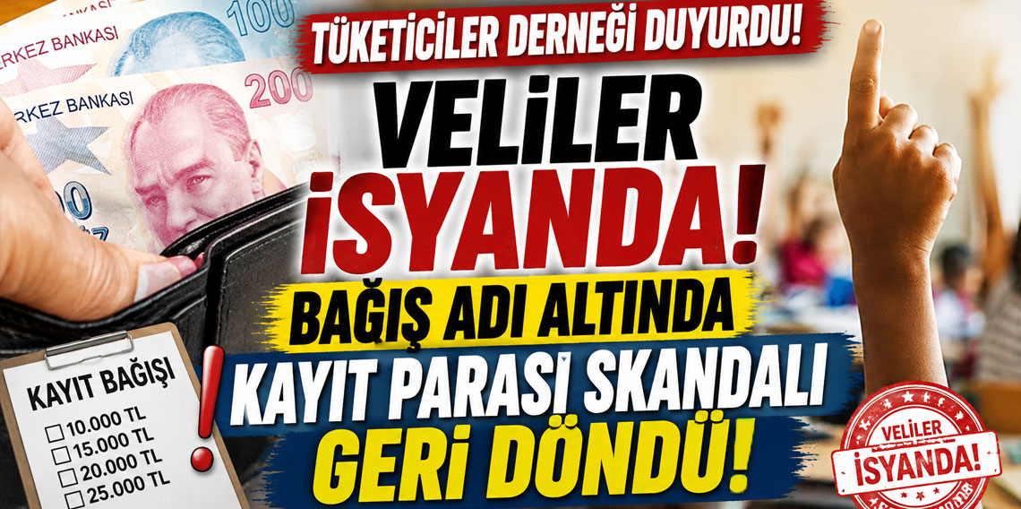 Tüketiciler Derneği duyurdu; Veliler isyanda, bağış adı altında kayıt parası skandalı geri döndü!