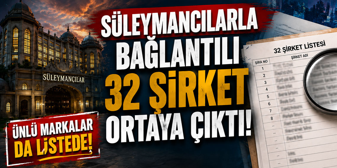 Süleymancılarla bağlantılı 32 şirket ortaya çıktı! Ünlü markalar da listede