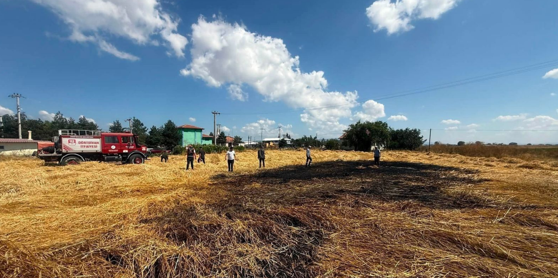 Bolu’da otluk alanda yangın paniği: Ormanlık alana sıçramadan söndürüldü