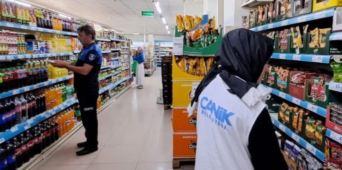 Canik’te zabıtadan marketlere sıkı denetim:
