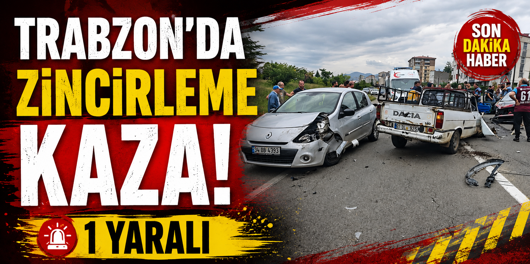 Trabzon’da zincirleme trafik kazası: