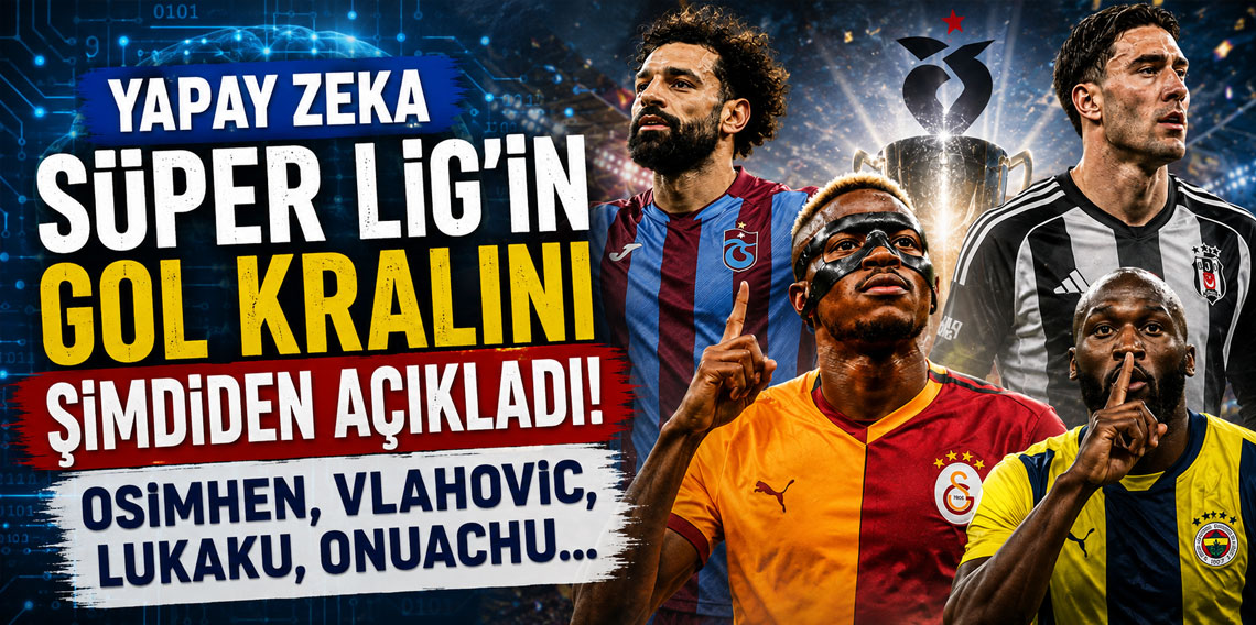 Yapay zeka Süper Lig'in gol kralını şimdiden açıkladı! Osimhen, Vlahovic, Lukaku, Onuachu...