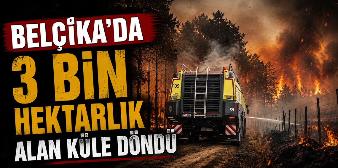 Belçika’da kayıtlara geçen en büyük orman yangını