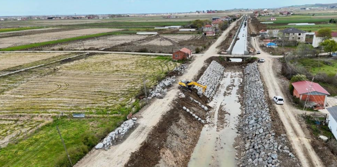 Bafra Ovası'nda 3 milyar TL'lik sulama projesinin yapımı sürüyor