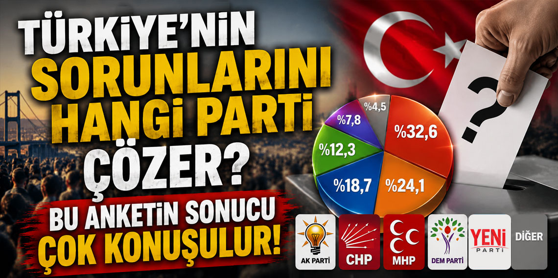 Türkiye'nin sorunlarını hangi parti çözer? Bu anketin sonucu çok konuşulur