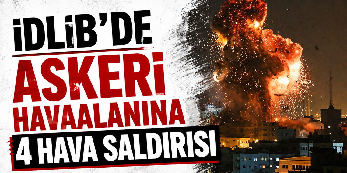 İdlib'de askeri havaalanına 4 hava saldırısı