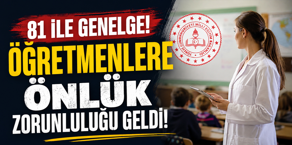 MEB'den 81 İle Genelge: Öğretmenlere Önlük Zorunluluğu Geldi