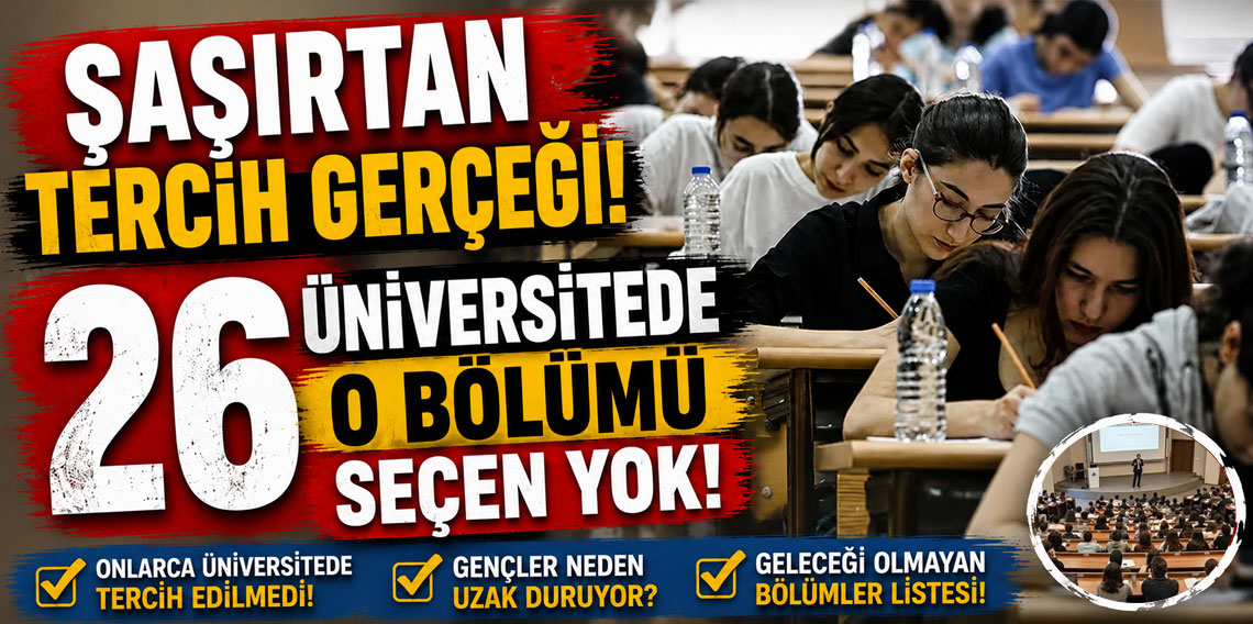 26 üniversitede o bölümü seçen yok! YKS tercih listesinde...