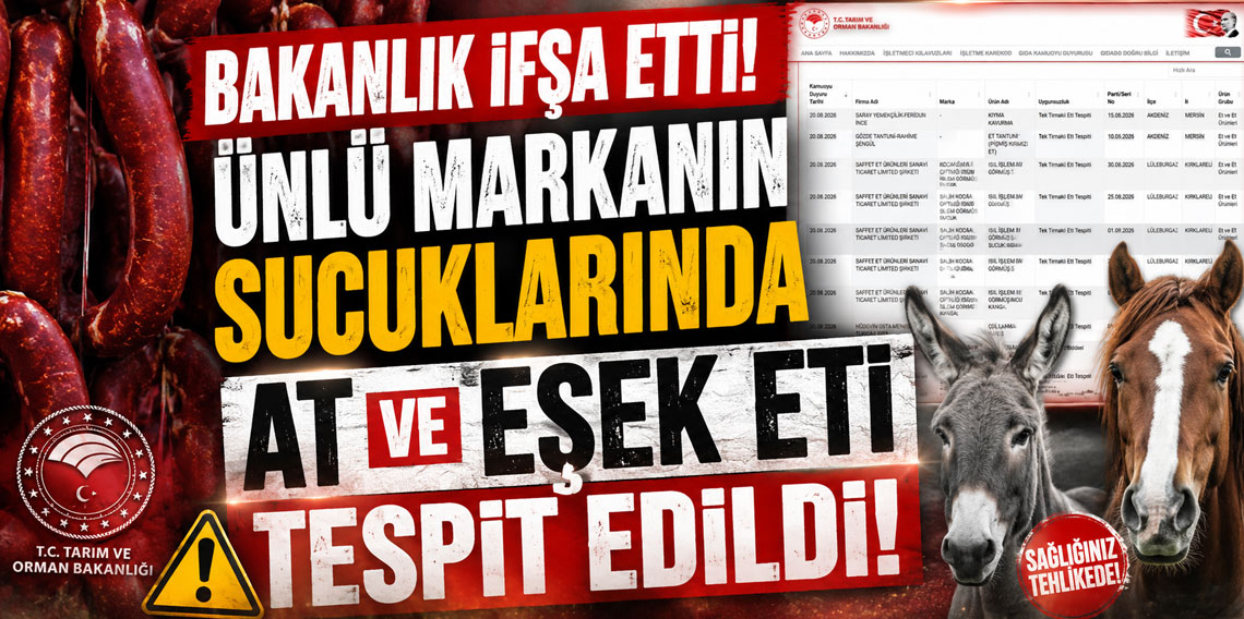 Ünlü markanın sucuklarında at ve eşek eti tespit edildi!