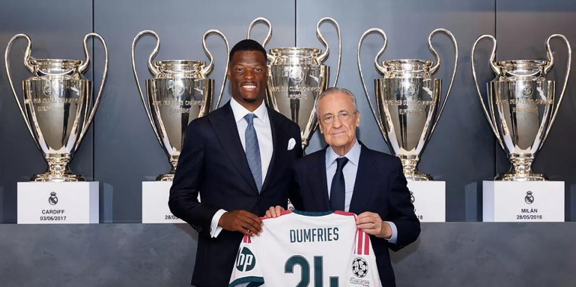 Dumfries, Real Madrid'e imzayı attı