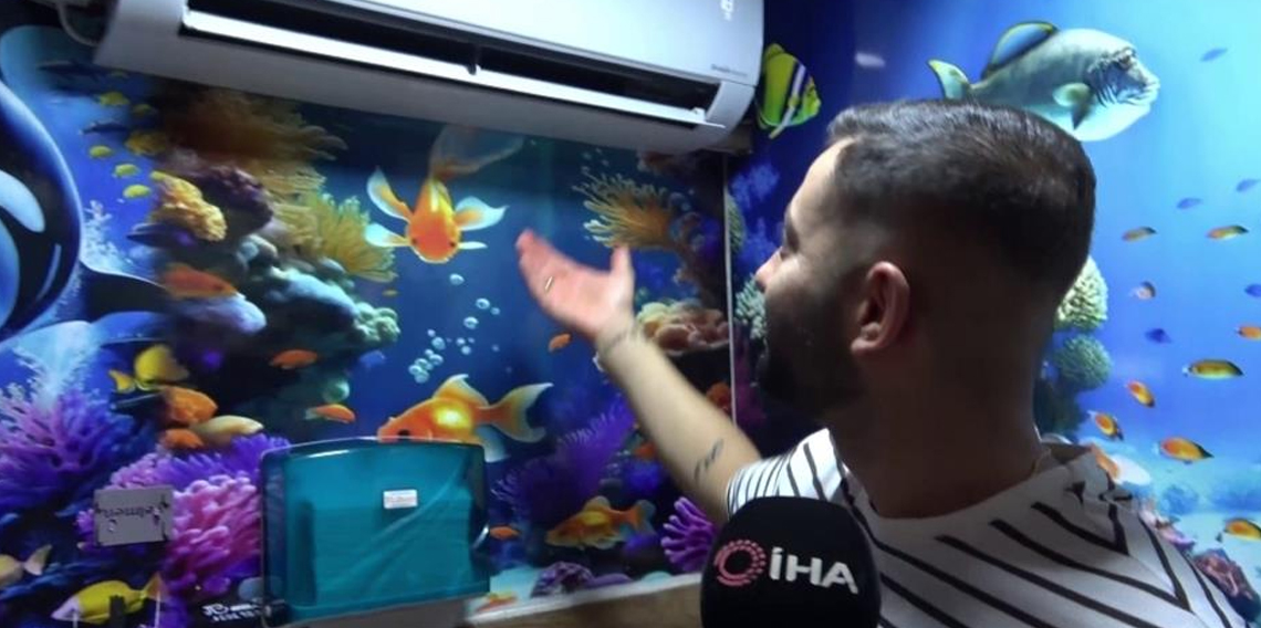Müşterileri terlemesin diye iş yerinin 2 buçuk metrekarelik tuvaletine klima taktırdı