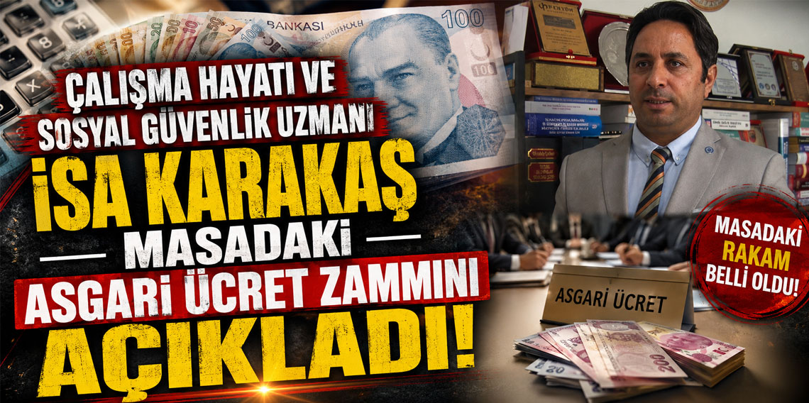 Çalışma hayatı ve sosyal güvenlik uzmanı İsa Karakaş masadaki asgari ücret zammını açıkladı