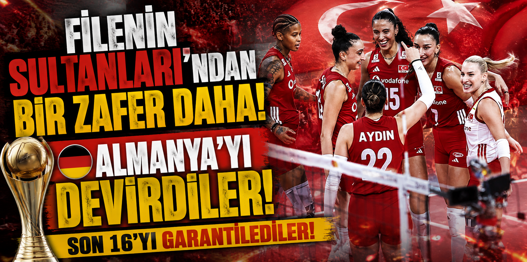 FİLENİN SULTANLARI'NDAN BIR ZAFER DAHA! ALMANYA'YI DEVİRDİLER! SON 16'YI GARANTİLEDİLER! 