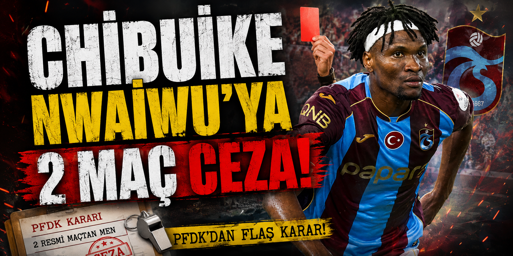 CHİBUİKE NWAİWU'YA 2 MAÇ CEZA!