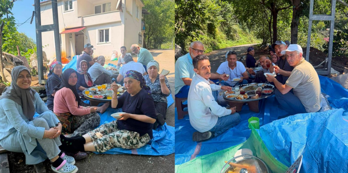 Apar topar İstanbul’a gittiler, yarım kalan fındık hasadını köylüler tamamladı