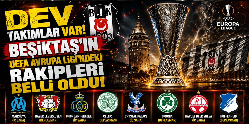 Dev takımlar var! Beşiktaş'ın UEFA Avrupa Ligi'ndeki rakipleri belli oldu
