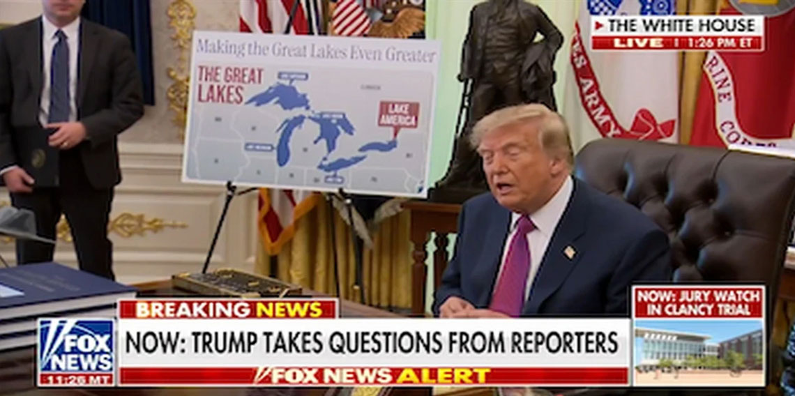 Trump, Ontario Gölü'nün adını Amerika Gölü olarak değiştirdi
