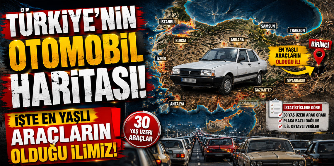 Türkiye'nin otomobil haritası! İşte en yaşlı araçların olduğu ilimiz