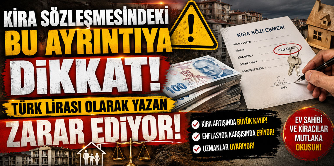 Kira sözleşmesindeki bu ayrıntıya dikkat! Türk Lirası olarak yazan zarar ediyor