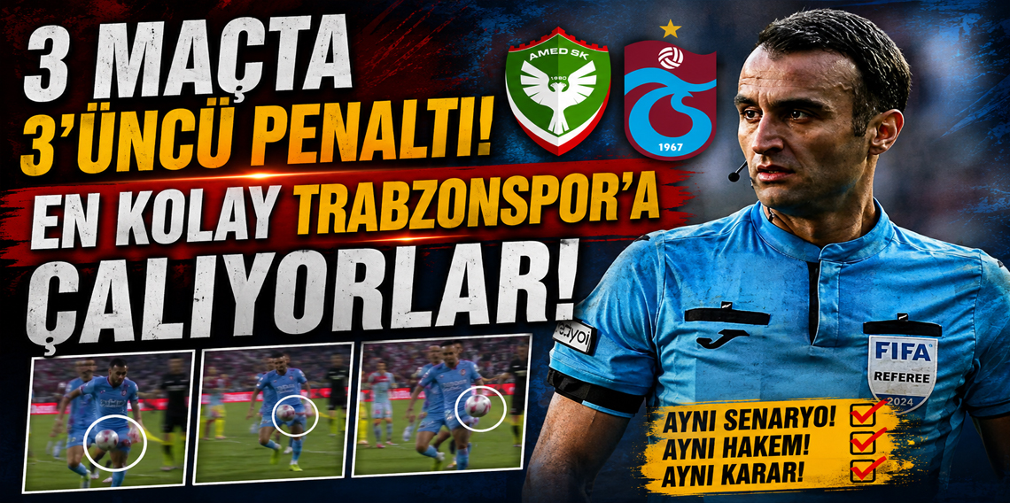 3 maçta 3'üncü penaltı! En kolay Trabzonspor'a çalıyorlar!