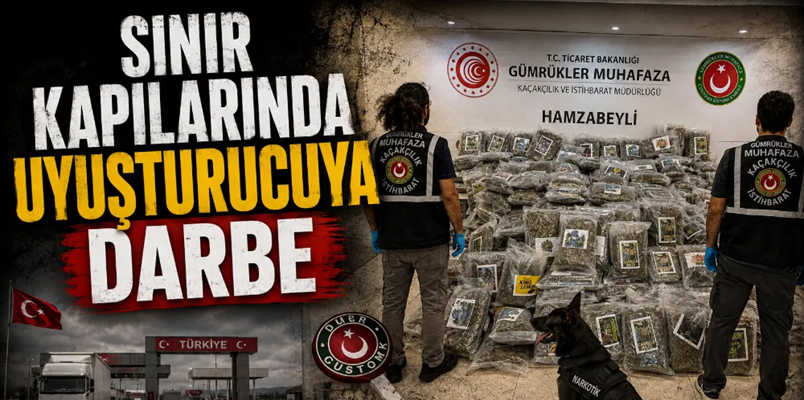 Ticaret Bakanlığı Gümrükler Muhafaza ekiplerinden uyuşturucu kaçakçılığına darbe