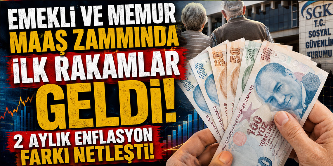 Emekli ve memur maaş zammında ilk rakamlar geldi: 2 aylık enflasyon farkı netleşti!
