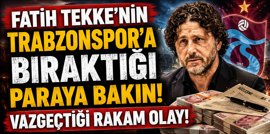 Fatih Tekke'nin Trabzonspor'a bıraktığı paraya bakın! Vazgeçtiği rakam olay