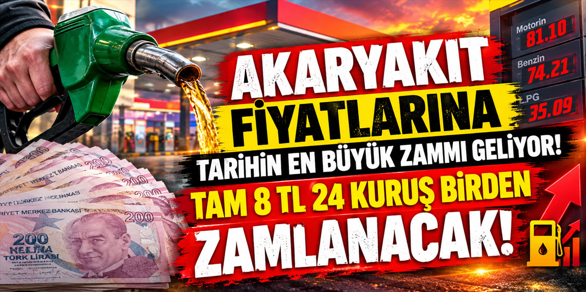 Akaryakıt fiyatlarına tarihin en büyük zammı geliyor! Tam 8 TL 24 Kuruş birden zamlanacak!