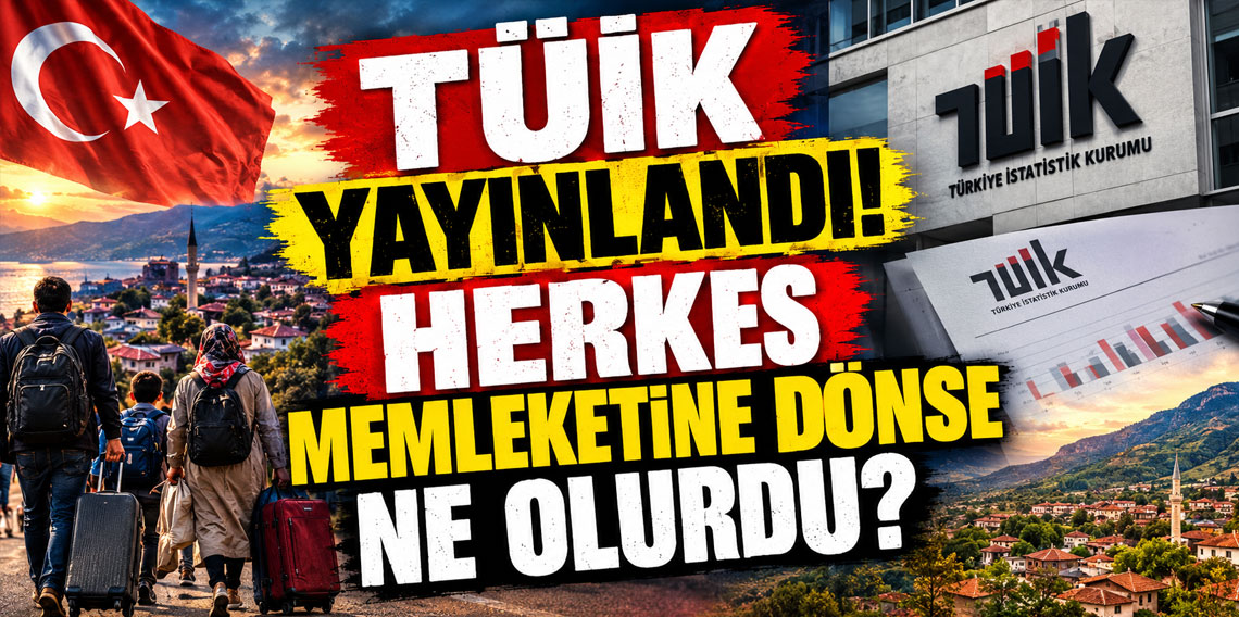 TÜİK yayınlandı! Herkes memleketine dönse ne olurdu?