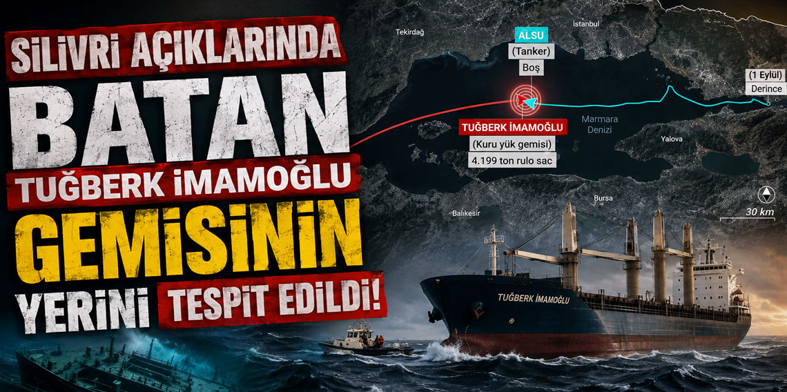 Silivri açıklarında batan Tuğberk İmamoğlu gemisinin yerini tespit edildi!