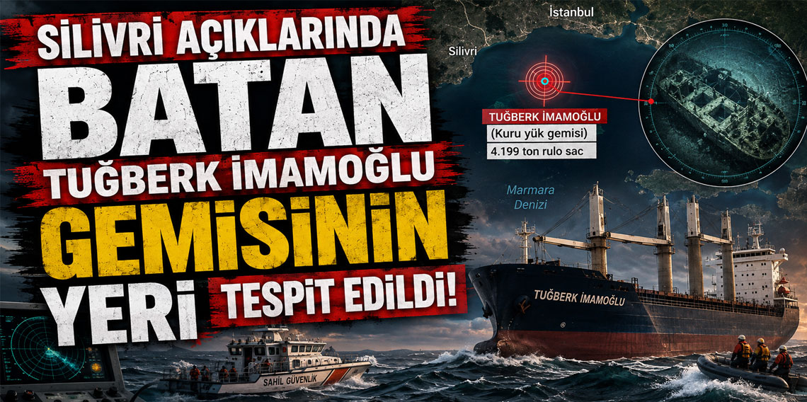 Silivri açıklarında batan Tuğberk İmamoğlu gemisinin yerini tespit edildi!