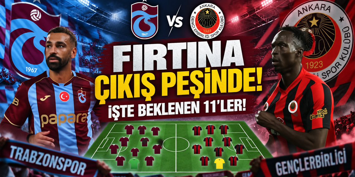 Trabzonspor'da Hüseyin Çimşir yönetiminde ilk maç! İşte Gençlerbirliği karşısında muhtemel 11