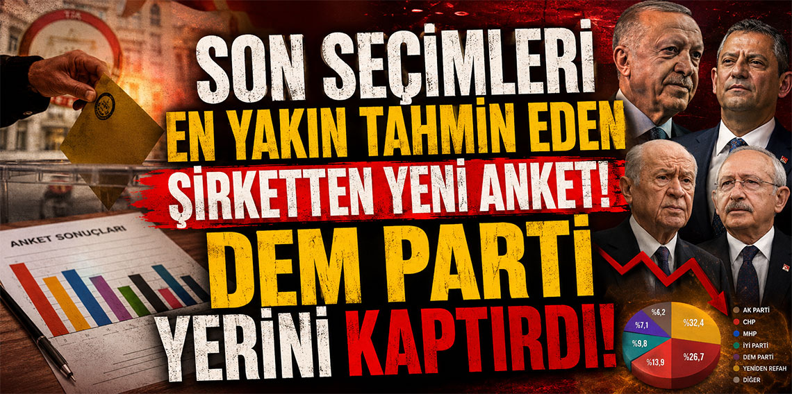 Son seçimleri en yakın tahmin eden şirketten yeni anket! DEM Parti yerini kaptırdı