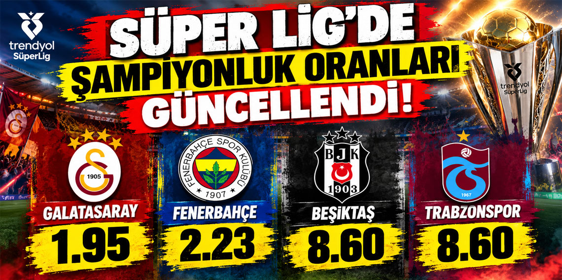 Süper Lig'de 4. hafta tamamlandı şampiyonluk oranları güncellendi!