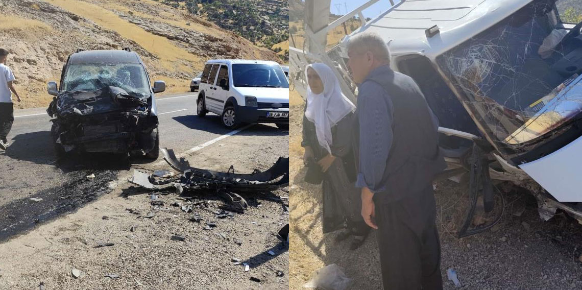 Siirt'te hafif ticari araç ile kamyonet çarpıştı: 4 yaralı