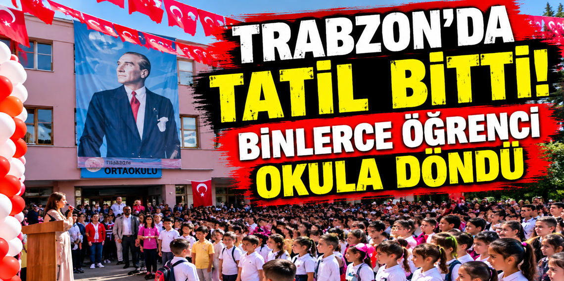 Trabzon’da okullar açıldı! 2026-2027 eğitim öğretim yılı başladı