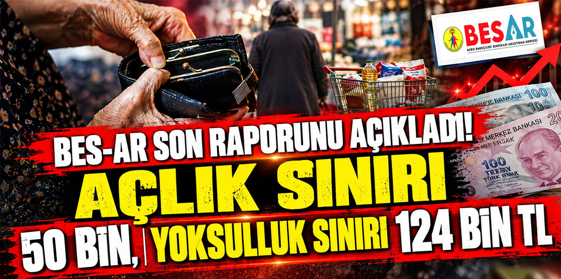 BES-AR son raporunu açıkladı: Açlık sınırı 50 bin, yoksulluk sınırı 124 bin TL