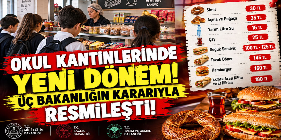 Üç bakanlığın kararıyla resmileşti! Okul kantinlerinde yeni dönem
