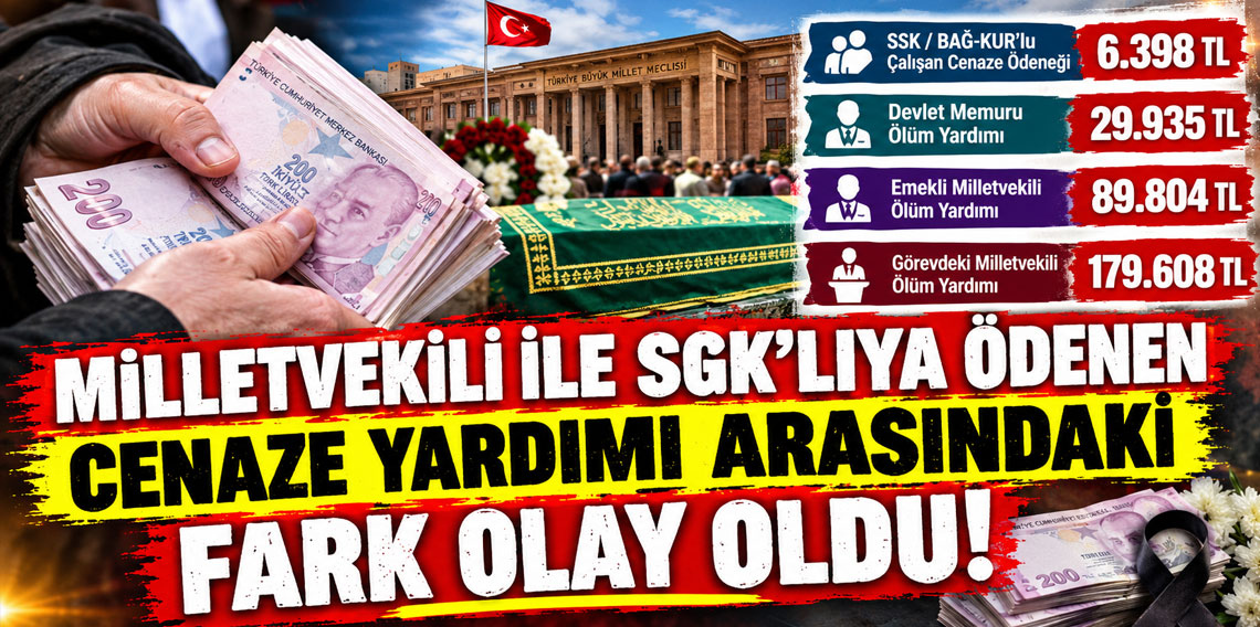 Milletvekili ile SGK'lıya ödenen cenaze yardımı arasındaki fark olay oldu!