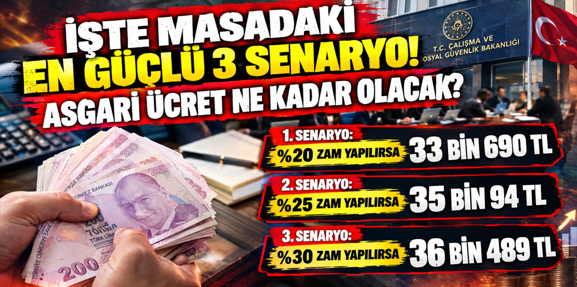 İşte masadaki en güçlü 3 senaryo! Asgari ücret ne kadar olacak?