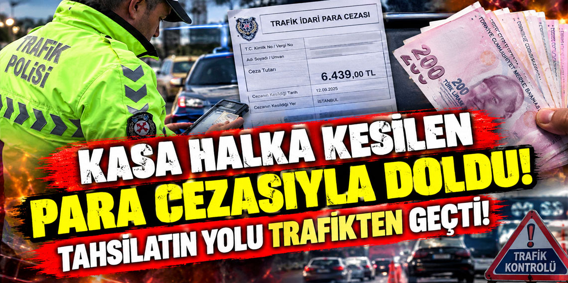 Kasa halka kesilen para cezasıyla doldu! Tahsilatın yolu trafikten geçti!