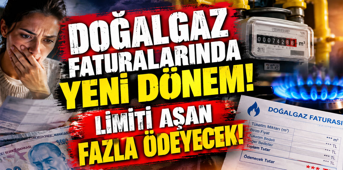Doğalgaz faturalarında yeni dönem! Limiti aşan fazla ödeyecek