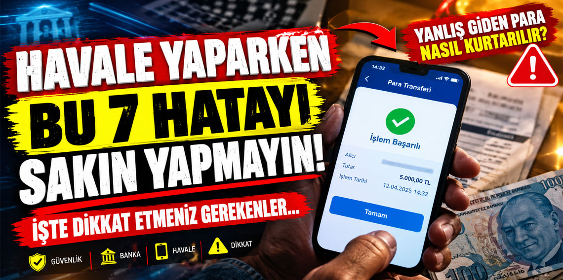 Havale yaparken bu 7 hatayı sakın yapmayın! Yanlış giden para nasıl kurtarılır?